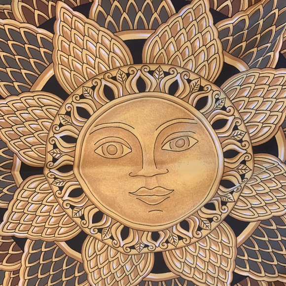 Sun and stars crochetta Scarf made in Florence Italy 100% polyester 34.5 X 34.5 - Picture 16 of 16